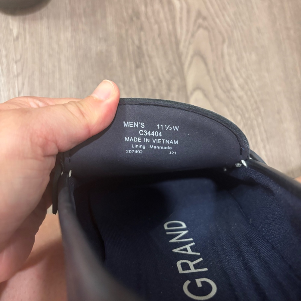 Cole Haan 4.ZEROGRAND Leather Loafers Navy Blue C34404 Men’s 11.5 Wide - Picture 9 of 9